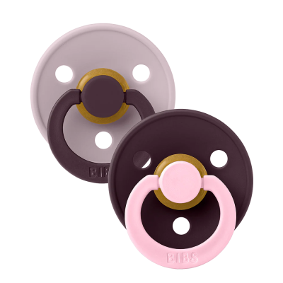 Duda BIBS Colour Fusion, lateks - Dusky Lilac/Plum Mix, 6-18M (2 kosa) - AKCIJA