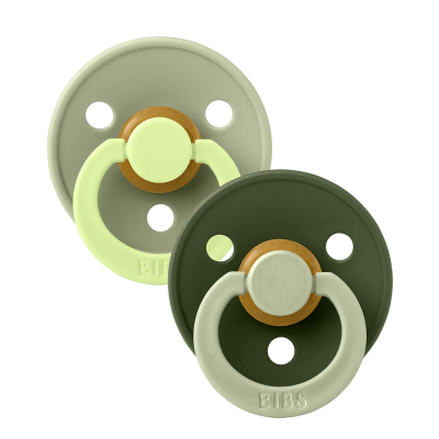 Duda BIBS Colour Fusion, lateks - Sage/Hunter Green Mix, 6-18M (2 kosa)  - AKCIJA SBF