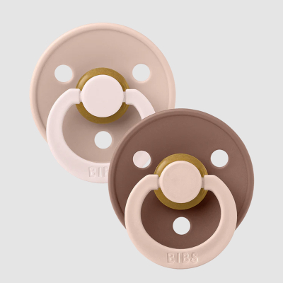 Duda BIBS Colour Fusion, lateks - Blush/Woodchuck Mix, 6-18M (2 kosa) - AKCIJA