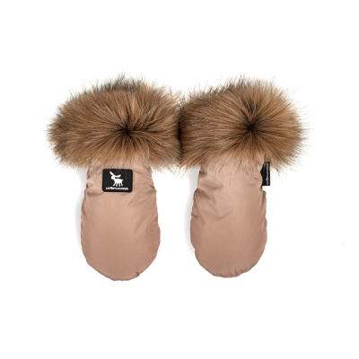 Bež rokavice za voziček YUKON (univerzalne), Cottonmoose