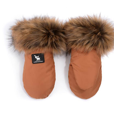 Karamel rjave rokavice za voziček YUKON (univerzalne), Cottonmoose