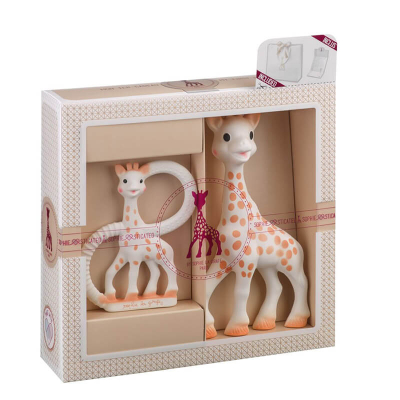 Darilni set grizalo in obroček ŽIRAFA SOPHIE LA GIRAFE® 0m+, Vulli®