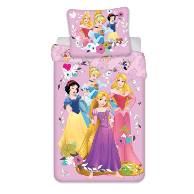 Roza 2-delna posteljnina DISNEY PRINCESKE 140x200 cm