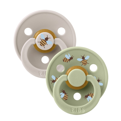 Duda BIBS lateks - Bumblebee Mushroom Mix 2, 6-18M (2 kosa) - AKCIJA