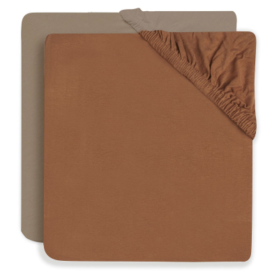Set 2 jogi rjuh 120x60 cm CARAMEL/BISCUIT, bombažni jersey,  Jollein®  