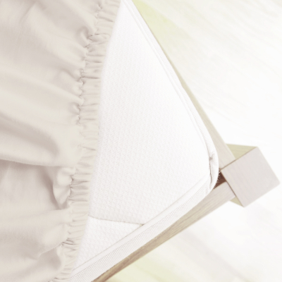 Premium SATEN jogi rjuha 90x200 cm – biserno bela