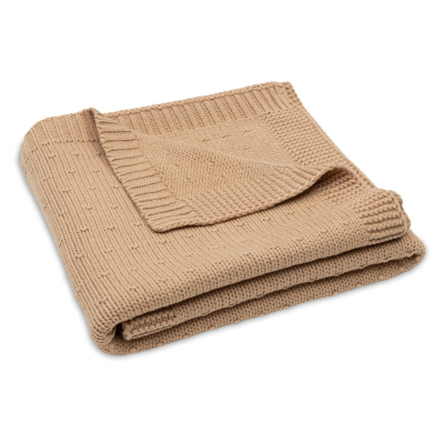 Rjava pletena odeja 75x100cm Sprinkle Knit - Hazel, Jollein® 