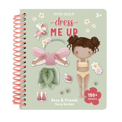 Knjigica z nalepkami Fairy Garden Dress Me Up (3 leta+), Little Dutch (126324)
