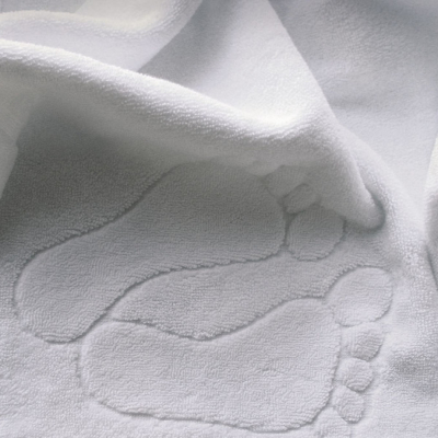 Bombažna kopalni&scaron;ka podloga za noge 50x70 cm &ndash; bela, 650 g/m&sup2;