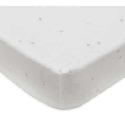 KREMNO BELA jogi rjuha 120x60 cm TWINKLING WILD ROSE, bombažni jersey, Jollein®