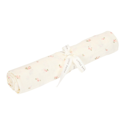 Kremno bela povijalna muslin plenička 120 x 120 cm Fairy Blossom, Little Dutch (TE51994031)