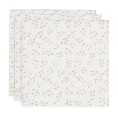 Kremno bele tetra plenice Leafy Dreams (70X70 cm) – 3 kosi, Jollein® 