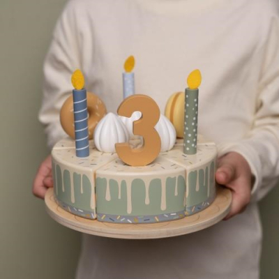 Lesena torta (3 leta+) BLUE, Little Dutch (LD8016)