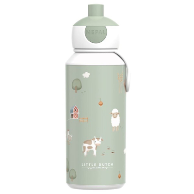 Zelena otroška steklenička FARM (400 ml), Little Dutch