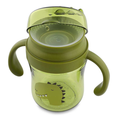 Zelena skodelica za učenje pitja 360° Mr. DINO (250 ml), Trixie