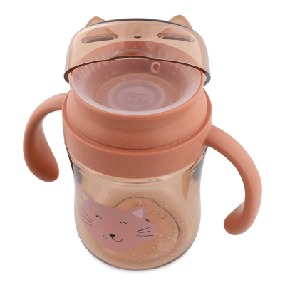 Marelična skodelica za učenje pitja 360° Mrs. CAT (250 ml), Trixie