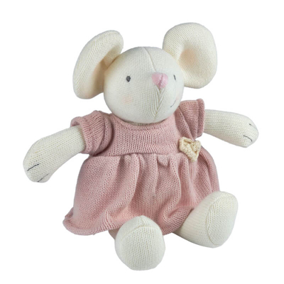 Mehka pletena miška Meiya (0m+), 24 cm, Tikiri - ZADNJI KOSI BW