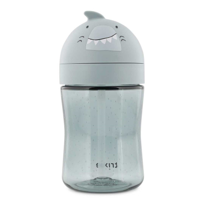 Modra steklenička za pitje s slamico Mr. SHARK (300 ml), Trixie