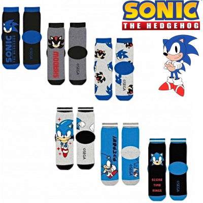 Otroške nogavice Ježek SONIC (23/26) 6 parov, ©Sega - ZADNJI KOSI 