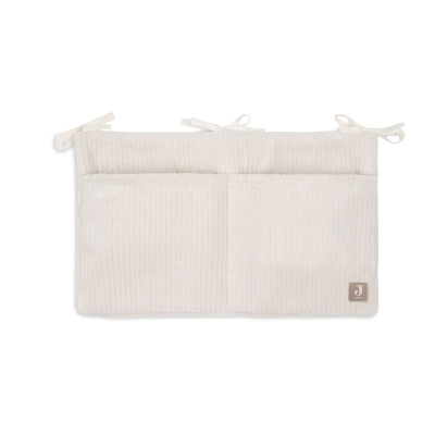 Kremno bel organizator za posteljico CLOUDY RIB OATMEAL, Jollein