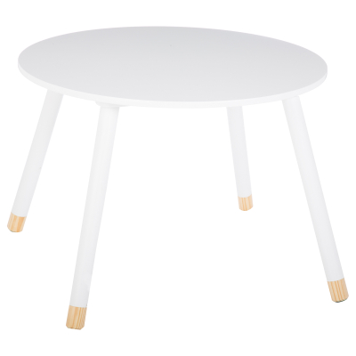 Bela lesena otroška miza D60 cm, Atmosphera® 