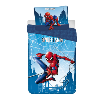 Modra 2-delna posteljnina SPIDER-MAN 140x200 cm