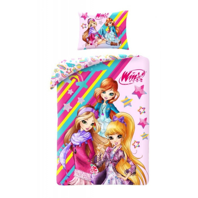 Roza 2-delna posteljnina Winx Club 140x200 cm 