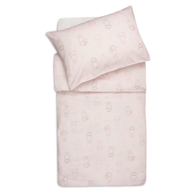 Svetlo roza 2-delna posteljnina MIFFY MOMENTS Silk Rose, 135/140x100 cm, Jollein 