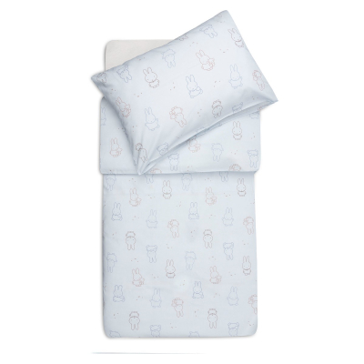Svetlo modra 2-delna posteljnina MIFFY MOMENTS Cloudy Blue, 135/140x100 cm, Jollein 