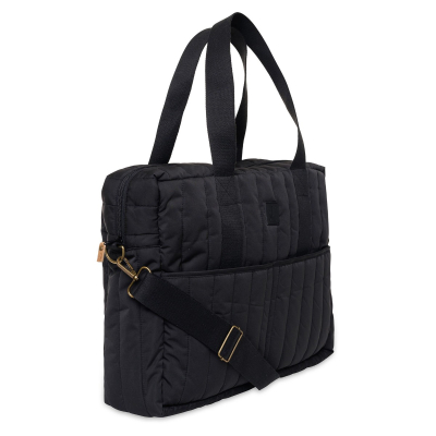 Črna previjalna torba Puffed Moos Black, Jollein®