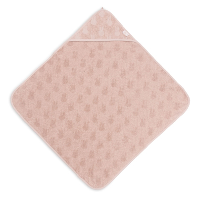 Pudrasto roza brisača s kapuco 75x75 cm MIFFY WILD ROSE, Jollein®