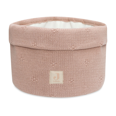 Pudrasto roza pleten koš za shranjevanje Cosy Knit Wild Rose, Jollein® BSS
