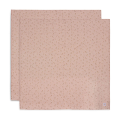 Pudrasto roza tetra plenice MIFFY SILHOUETTES WILD ROSE (115x115 cm) - 2 kosa,  Jollein®  BSS