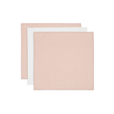 Pudrasto roza tetra plenice TWINKLING WILD ROSE (70X70 cm) – 3 kosi, Jollein®