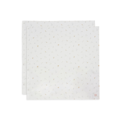 Kremno bele tetra plenice LOVELY BIRDS (115x115 cm) - 2 kosa,  Jollein®