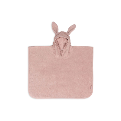 Roza otroški pončo z ušeski WILD ROSE, Jollein®  