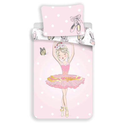 Roza 2-delna posteljnina BALERINA 140x200 cm, Sweet Home