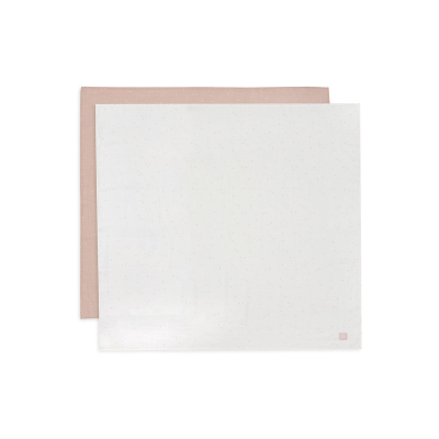 Pudrasto roza tetra plenice TWINKLING WILD ROSE (115x115 cm) - 2 kosa,  Jollein® 