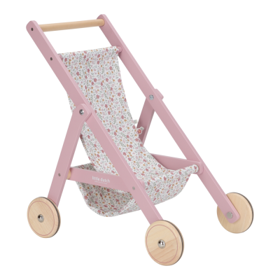 Roza lesen voziček za punčko Fairy garden (3 leta+), Little Dutch (LD2518)