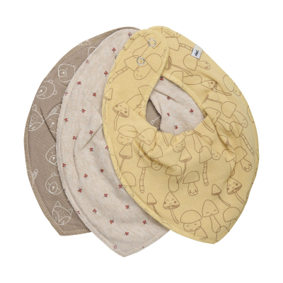 Pastelno rumena rutka-slinček – Gobice, 374 Straw (3 kosi), Pippi®