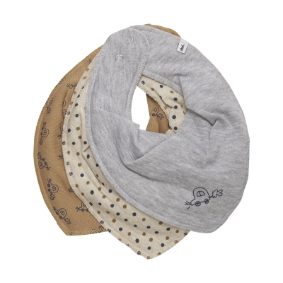 Melange siva rutka-slinček – Avto, 276 Indian Tan (3 kosi), Pippi® 