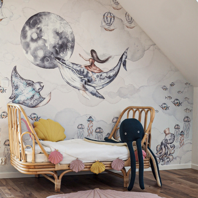 Stenske tapete za otroško sobo OCEAN DEEP (400x280cm), Malumi - AKCIJA