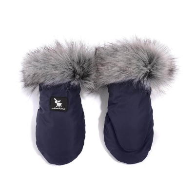 Temno modre rokavice za voziček YUKON (univerzalne), Cottonmoose  