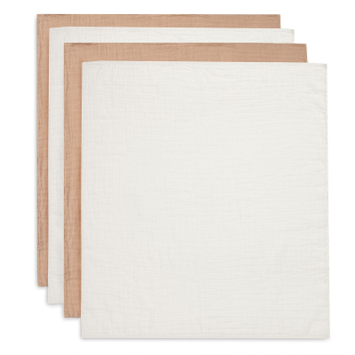 Rjave tetra plenice Biscuit/Ivory (70X70 cm) – 4 kosi, Jollein®