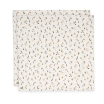 Kremno bele tetra plenice TINY PARK (115x115 cm) - 2 kosa,  Jollein®