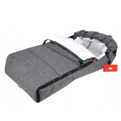 JEANS TEMNO SIVA zimska vreča Candy Flex 90 cm - BEL PLIŠ