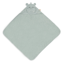 Zelena brisača s kapuco 75x75 cm Hippo Happy, Jollein&reg;