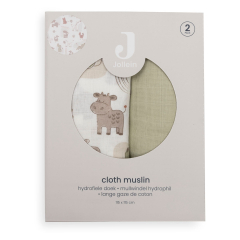 Pastelne zelene povijalne muslin plenice BARN BUDDIES (115x115 cm) - 2 kosa,  Jollein&reg; 